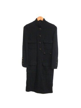 Chanel Boutique Vintage Dress High Neck Handwritten Tag Black 38